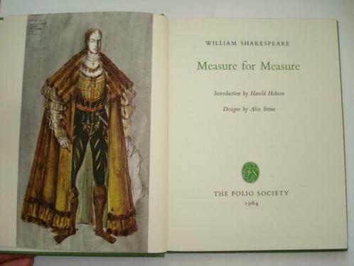 William Shakespeare The Folio Society Measure for Measure, Livres, Littérature, Comme neuf, Europe autre, Envoi