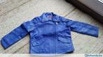 Prachtig blauw biker jasje HEMA met lederlook mt 86/92, Gebruikt, Verzenden