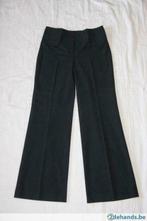 Zwarte klassieke rechte broek 'Caroll' met brede pijp, M: 38, Kleding | Dames, Maat 38/40 (M), Zwart, Lang, Gedragen