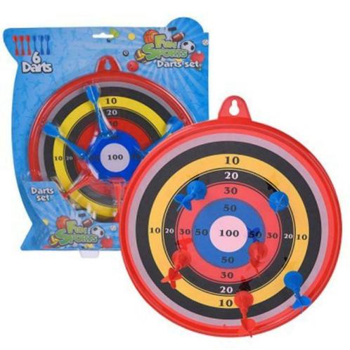 Dartbord kindveilig met 6 zuignap pijlen 30 cm, Sport en Fitness, Darts, Nieuw, Dartbord, Ophalen of Verzenden