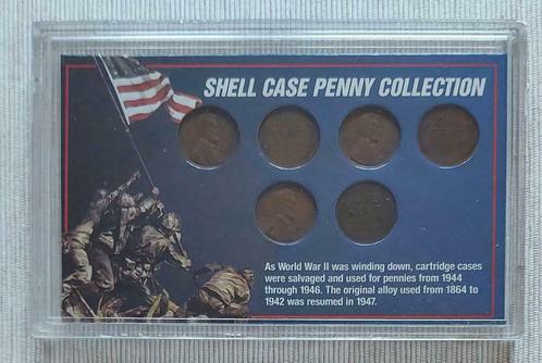 USA - WW II - Shell Case Penny Collection - SSCA1996, Timbres & Monnaies, Monnaies | Amérique, Série, Amérique du Nord, Envoi