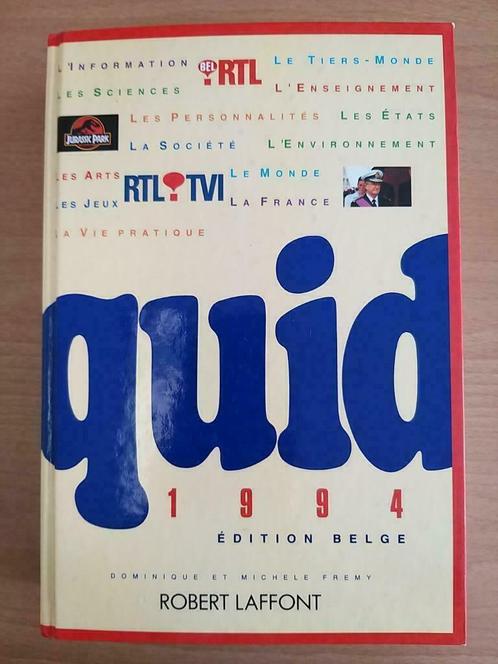 Quid 1994 BEL RTL et RTL TVI, Livres, Loisirs & Temps libre, Comme neuf, Autres sujets/thèmes, Enlèvement ou Envoi