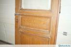 Hoge antieke deur + geslepen glas H 295 B 75, Gebruikt