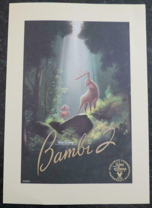 Disney litho Bambi 2 (2005), Collections, Disney, Neuf, Autres types, Bambi ou Dumbo, Enlèvement ou Envoi