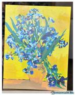 peinture sur carton anonyme bouquet, Ophalen of Verzenden