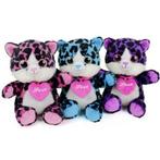 Pluche knuffeldier kat kitten met love hart 16 cm, Kinderen en Baby's, Speelgoed | Knuffels en Pluche, Ophalen of Verzenden, Nieuw