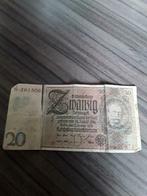 20 Reichsmark augustus 1924, Postzegels en Munten, Bankbiljetten | Europa | Eurobiljetten, Ophalen of Verzenden, Duitsland, Los biljet
