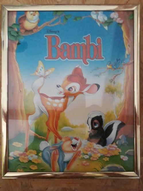 decoratie Bambi, Aladdin ingelijst, Enfants & Bébés, Chambre d'enfant | Aménagement & Décoration, Comme neuf, Décoration murale