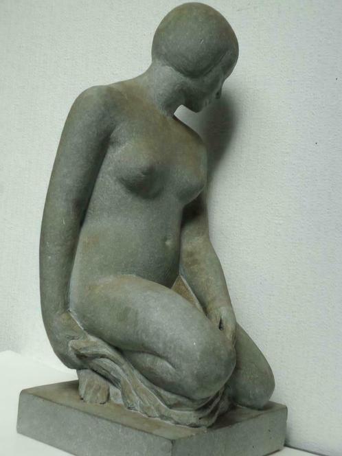 Adolphe DAENEN Liège baigneuse nue assise pièce unique, Antiquités & Art, Art | Sculptures & Bois, Enlèvement
