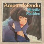 7" Mireille Mathieu - Amour Défendu (PHILIPS 1977) VG+, 7 pouces, Pop, Envoi, Single