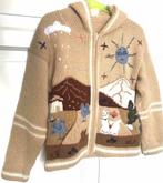 Cardigan laine tricoté main, enfant 5-8 ans, Comme neuf, Sans marque, Garçon ou Fille, Pull ou Veste