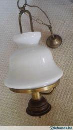 Vintage witte hanglamp, Gebruikt, Ophalen