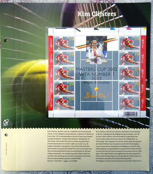 DAVO extra postzegelbladen 2003 Henin Clijsters, Postzegels en Munten, Postzegels | Europa | België, Postfris, Overig, Sport, Ophalen of Verzenden