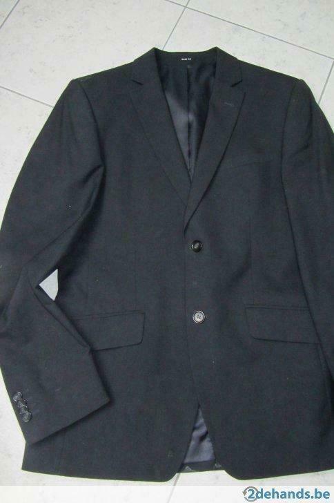 donkerblauwe kostuum maat 46, Kleding | Dames, Jassen | Winter, Gedragen, Maat 46/48 (XL) of groter, Blauw, Ophalen of Verzenden