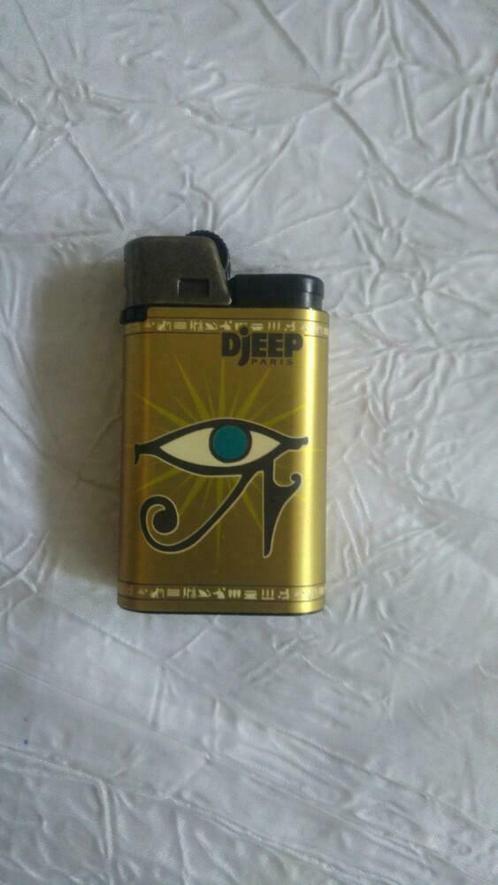 Briquet Aansteker DJeep Bleu Oeil d'Égypte Série Gold France, Verzamelen, Rookartikelen, Aanstekers en Luciferdoosjes, Nieuw, Aansteker