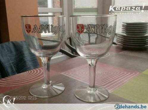 2 Affligem glazen, Huis en Inrichting, Keuken | Servies, Gebruikt, Glas of Glazen, Ophalen of Verzenden