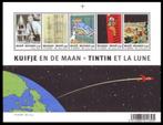 BL109 feuillet de timbres Tintin et la lune (Hergé)