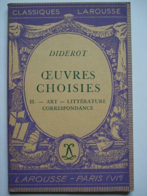 3. Diderot Oeuvres Choices II Art Littérature Correspondance, Livres, Littérature, Utilisé, Europe autre, Envoi