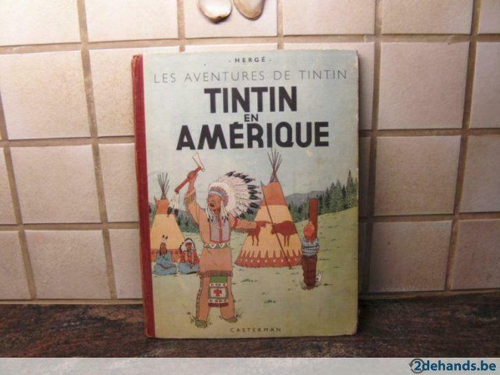 kuifje-tintin en amerique-1947-B1, Boeken, Stripverhalen, Gelezen