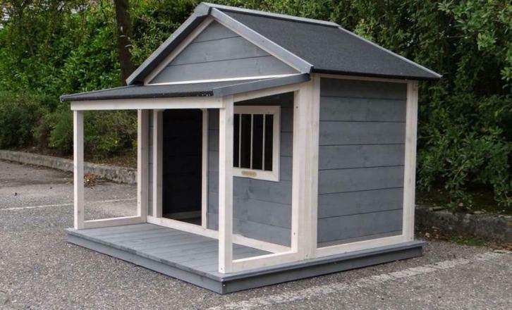 Niche XXL abri chien niche GEANTE niche avec terrasse NEUF, Dieren en Toebehoren, Hondenhokken, Nieuw, Hondenhok, Verzenden