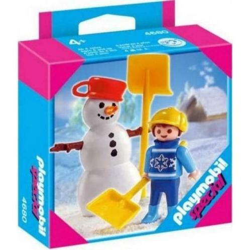 Playmobil Kind met sneeuwman - 4680, Kinderen en Baby's, Speelgoed | Playmobil, Zo goed als nieuw, Complete set, Ophalen of Verzenden