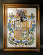 Tegeltableau - wapenschild - Andorra  VIRTUS UNITA FORTIOR, Antiek en Kunst, Ophalen of Verzenden