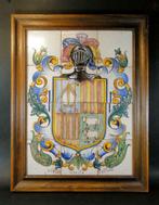 Tegeltableau - wapenschild - Andorra  VIRTUS UNITA FORTIOR, Ophalen of Verzenden