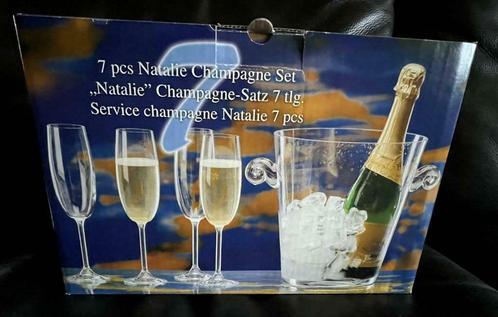 3 sets/dozen van 6. kristallen champagneglazen + 1 ijsemmer, Antiek en Kunst, Antiek | Glaswerk en Kristal, Ophalen