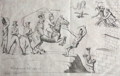 Wie das französische Volck dresfirt wird Gilray Londres 1816, Antiek en Kunst, Kunst | Etsen en Gravures, Ophalen of Verzenden