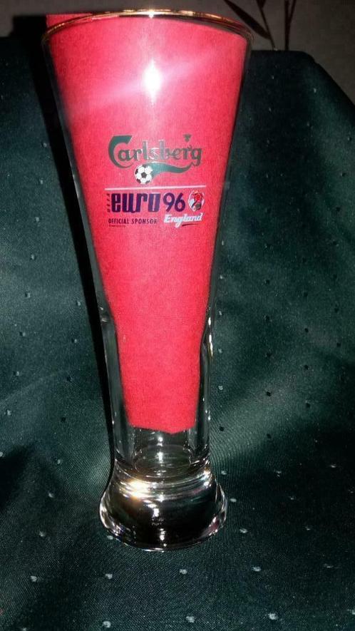 glas Carlsberg - euro 1996, Collections, Marques de bière, Verre ou Verres, Enlèvement ou Envoi