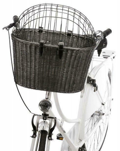 Panier de vélo en polyrattan avec grille large pour guidon, Animaux & Accessoires, Accessoires pour chiens, Neuf, Enlèvement