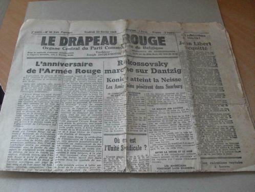 Journal de 1945 Le Drapeau Rouge, Collections, Revues, Journaux & Coupures, Journal, 1940 à 1960, Enlèvement ou Envoi