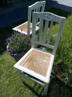 oude stoelen met rieten zitting, Ophalen, Gebruikt, Riet of Rotan, Twee