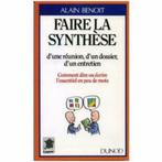Synthese van een vergadering, een dossier, een interview, Gelezen, Ophalen of Verzenden, Alain Benoit, Niet van toepassing