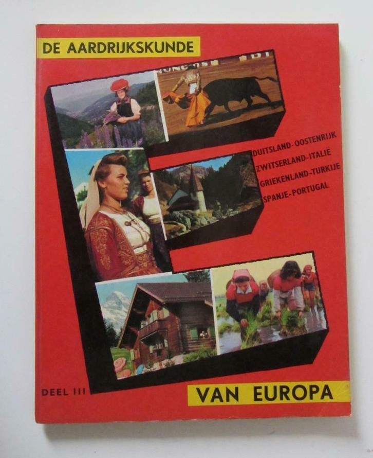 Kuifje - De aardrijkskunde van Europa - Deel 3 - 1959, Verzamelen, Foto's en Prenten, Gebruikt, Prent, Buitenland, 1940 tot 1960
