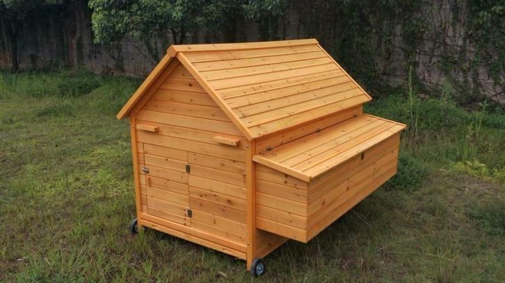 Poulailler MOBILE 15 poules abri poule caille coq GEANT XXL, Dieren en Toebehoren, Pluimvee | Toebehoren, Nieuw, Kippenhok of Kippenren