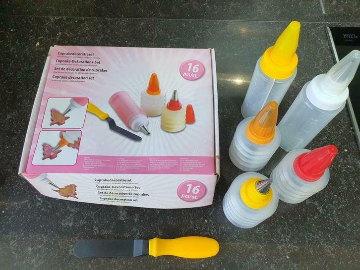 Cupcake decoratieset, Hobby en Vrije tijd, Taarten en Cupcakes maken, Ophalen of Verzenden