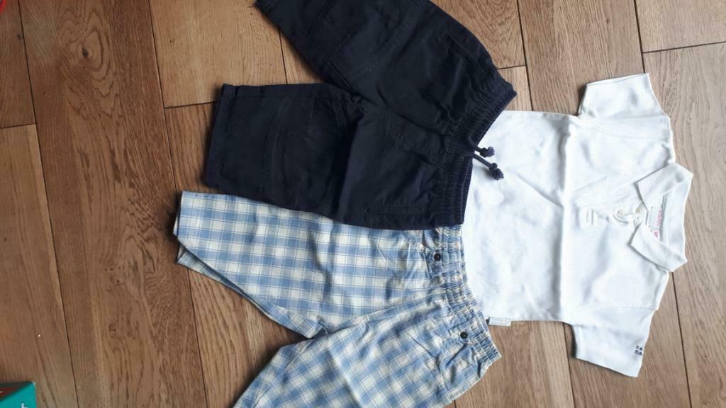 Ensemble 6 mois t-shirt+ 2 pantalons, Enlèvement, Comme neuf, Garçon, Costume