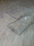 Glazen vaas (accubak) - vierkant (2 formaten: 16cm en 20cm)