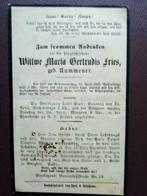 Oud Duits Doodsprentje Sterbebild uit 1859, Enlèvement ou Envoi