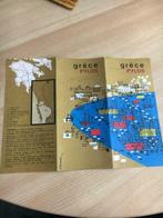 dépliant touristique "Pylos - Grèce" carton  vintage  7/1963, Livres, Atlas & Cartes géographiques, Comme neuf, Carte géographique