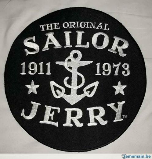 Grand écusson brodé 25 cm Sailor Jerry, Divers, Divers Autre, Neuf, Enlèvement ou Envoi