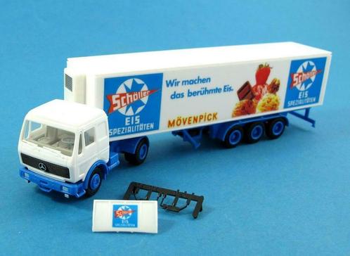 1:87 Herpa Mercedes Benz 1973-1988 truck & trailer, Collections, Marques automobiles, Motos & Formules 1, Comme neuf, Voitures