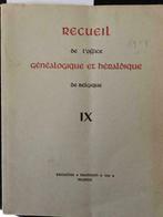 Recueil de l'office généalogique et héraldique Tome IX, Livres, Envoi