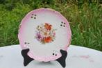 §  assiette porcelaine 16 trous rose au fleur, Ophalen of Verzenden