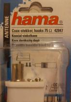 HAMA rechthoekige coaxiale stekker, afgedicht, Ophalen of Verzenden, Nieuw, Minder dan 2 meter, Tv-kabel
