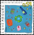 Luxembourg 2001 : l'avenir - recyclage, Luxembourg, Envoi, Non oblitéré