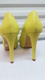 330B* LOLA CRUZ luxe escarpins jaunes ht de gamme tt cuir-40, Comme neuf, Jaune, Escarpins, Envoi