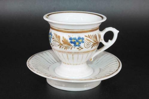 Tasse et sous tasse en porcelaine 19 ème (circa 1880), Antiquités & Art, Antiquités | Porcelaine, Enlèvement ou Envoi