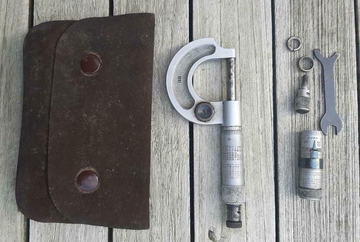 micrometer 'inches' setje....., Doe-het-zelf en Bouw, Meetapparatuur, Gebruikt, Overige meters, Ophalen of Verzenden